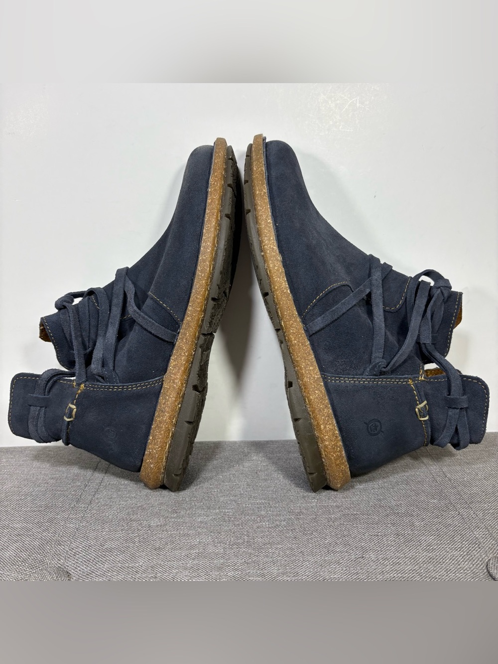 Born Tarkiln Suede Ankle Boots with Wrap Laces- woman’s 8 - Picture 10 of 13